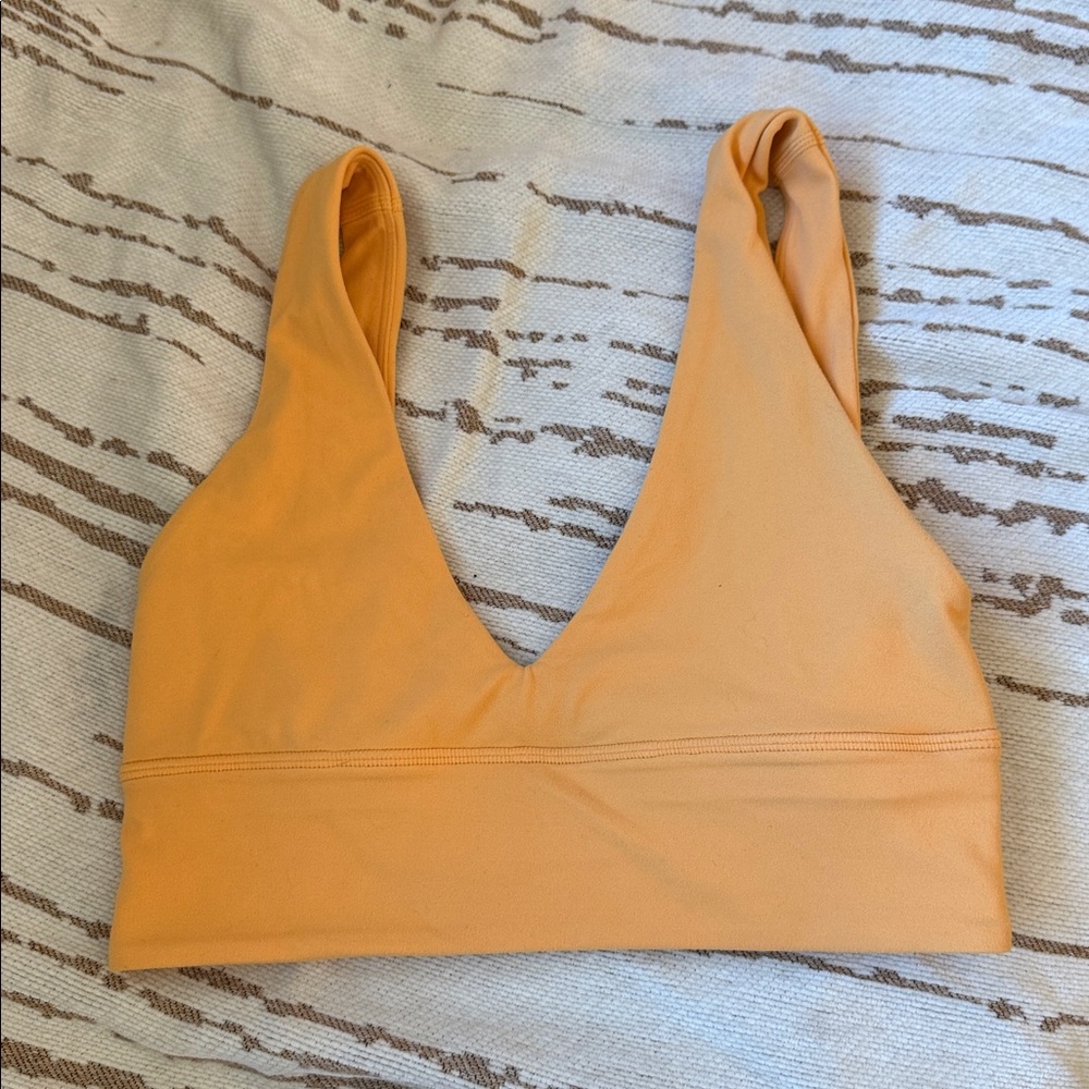 Lululemon align v neck sports bra yellow size 4